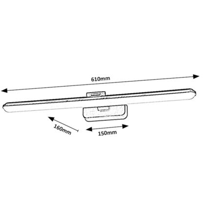 Rabalux - LED gallerilampe LED/15W/230V 4000K sort